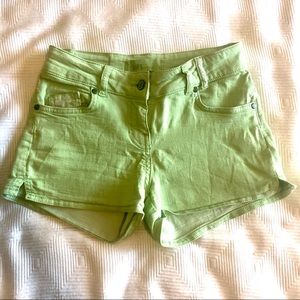 Loft The Original Slim Fit Lime Green Shorts